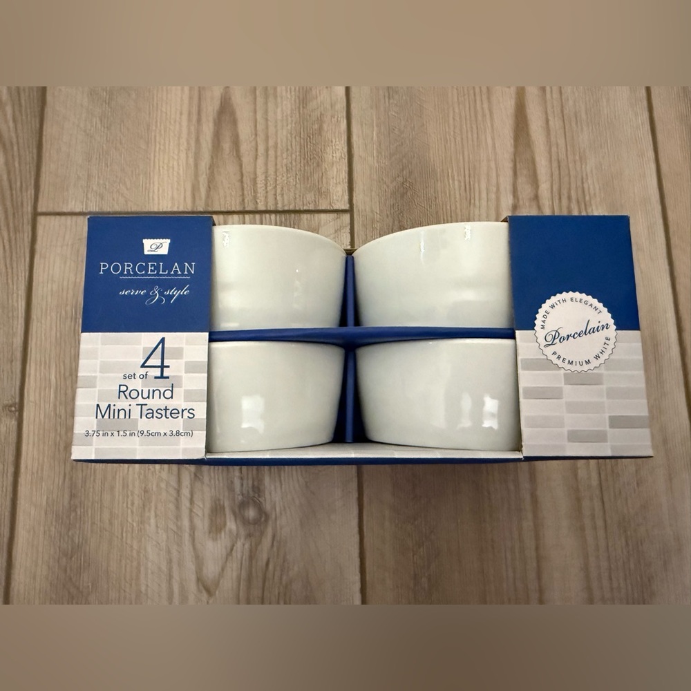 Porcelain White Round Mini Tasters Set